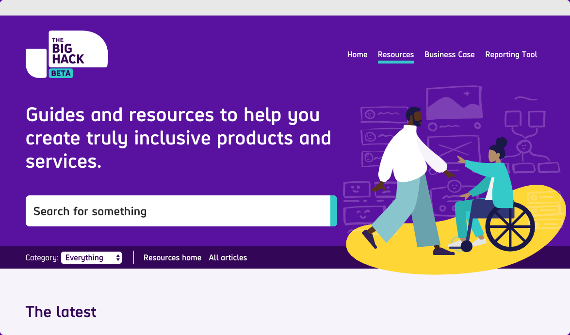 Screenshot of Big Hack Resource library